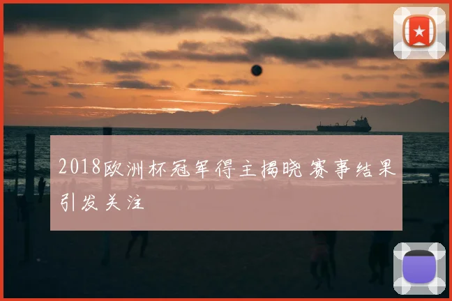 2018欧洲杯冠军得主揭晓 赛事结果引发关注